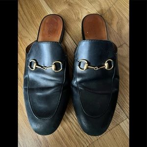 Black Gucci Oxford Slides